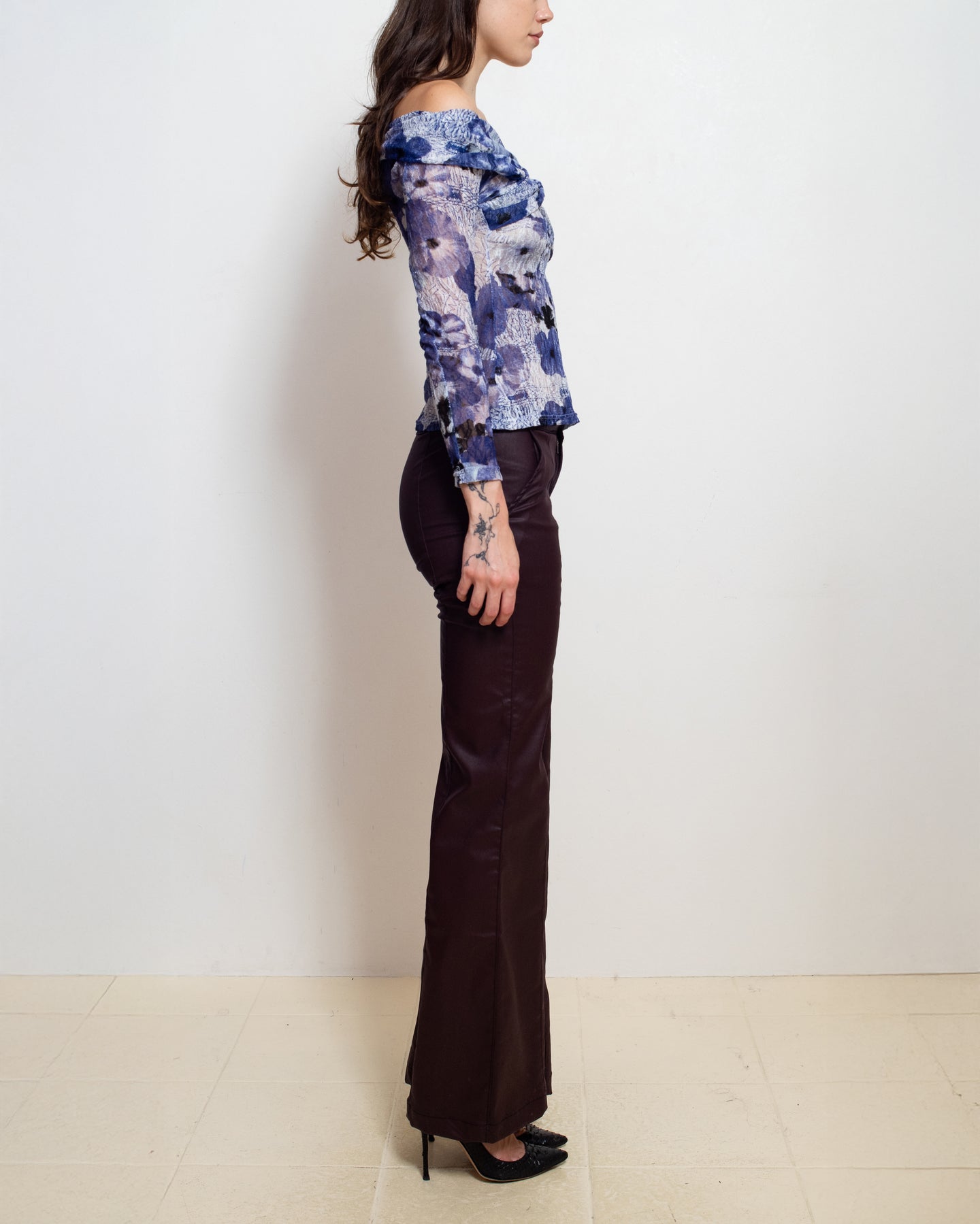 Waxy Bootcut Pant Burgundy